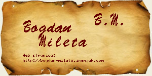Bogdan Mileta vizit kartica
